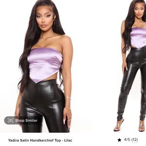 Brand new Fashion Nova satin lilac crop top